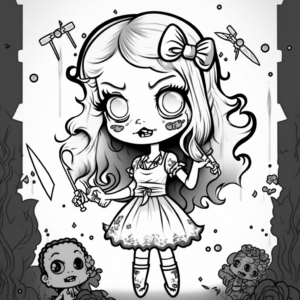 Dollhouse Rage Coloring Book Page Guided By Rawburtz