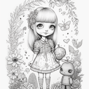 Enchanted Playtime Coloring Book Page Guided By Rawburtz