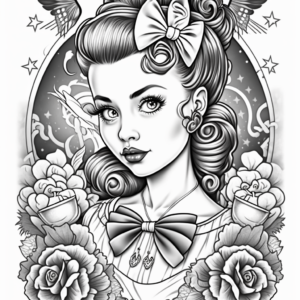 Graceful Glance Coloring Book Page Guided By Rawburtz