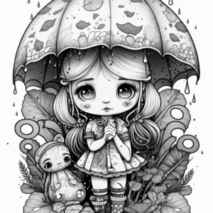 Raindrop Refuge Coloring Book Page Guided By Rawburtz