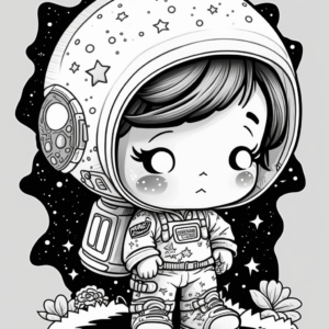 Stellar Explorer Coloring Book Page Guided By Rawburtz