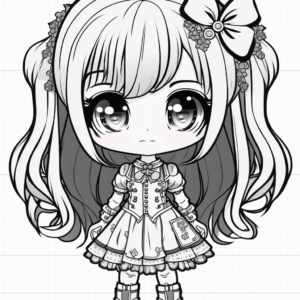 Sweet Lolita Coloring Book Page Guided By Rawburtz